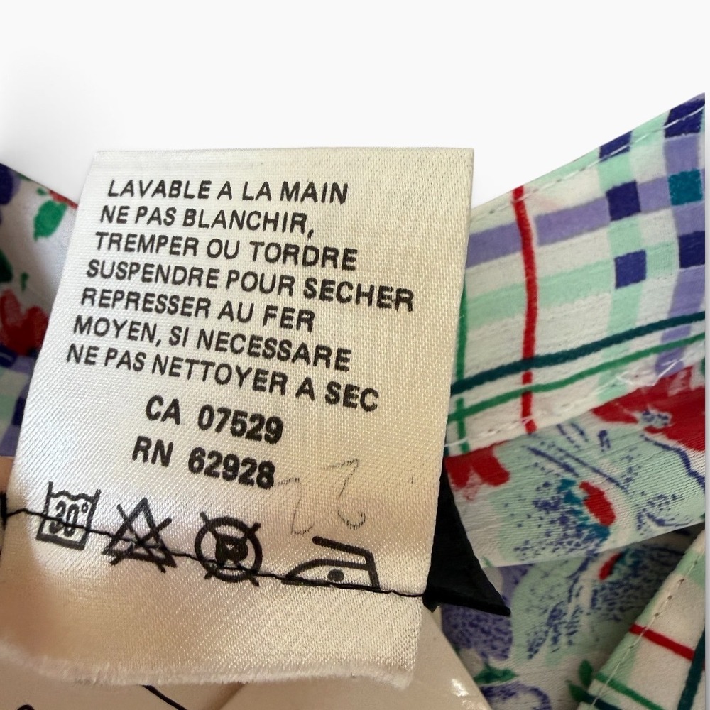 Diane Freis Original Vintage Floral Plaid Pleated Georgette Cardigan Top NWT - Picture 4 of 6
